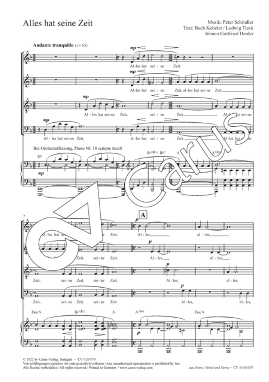 Alles hat seine Zeit Alles hat seine Zeit 4-Part scores gallery preview page 3