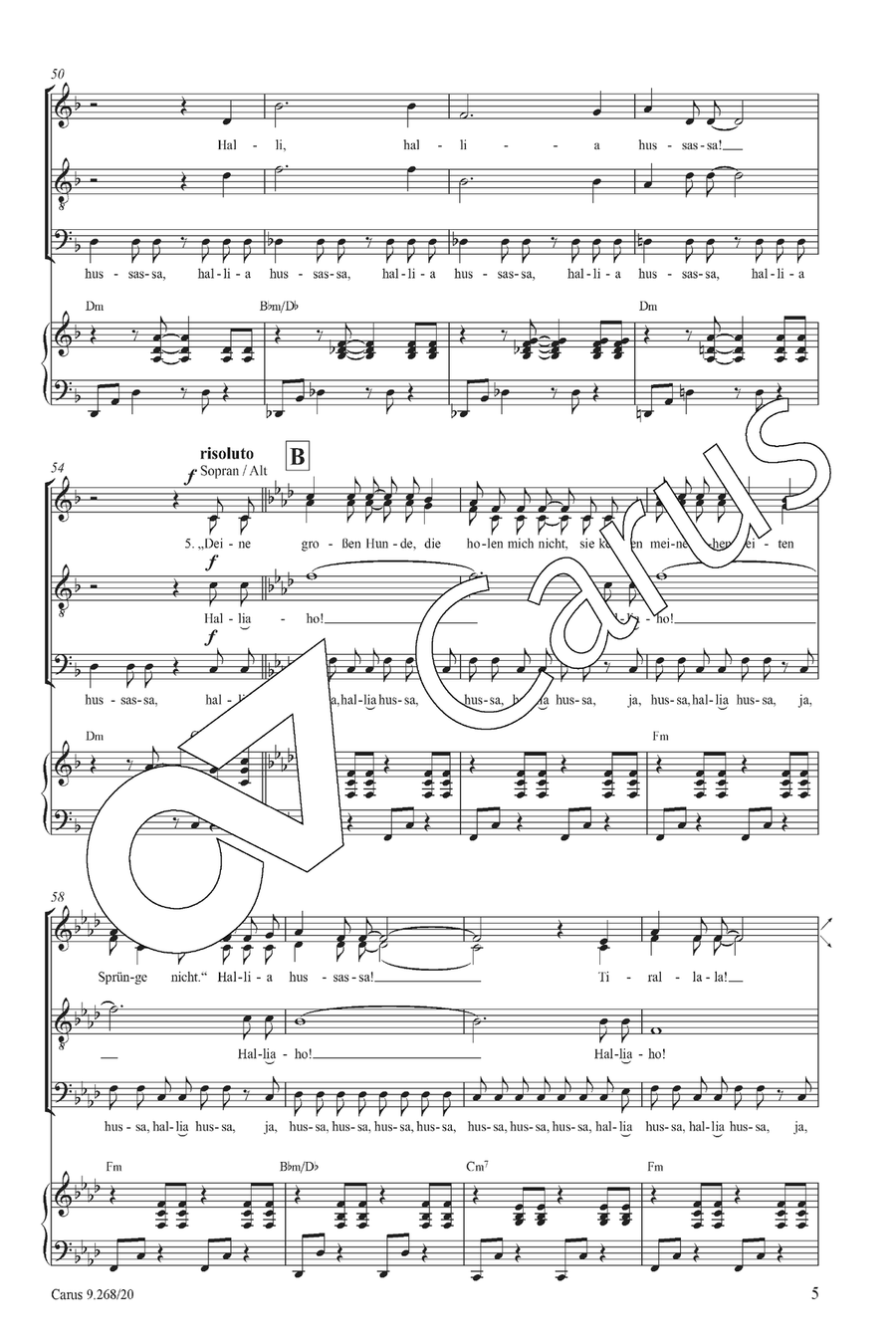Es blies ein Jager wohl in sein Horn 4-Part scores gallery preview page 6