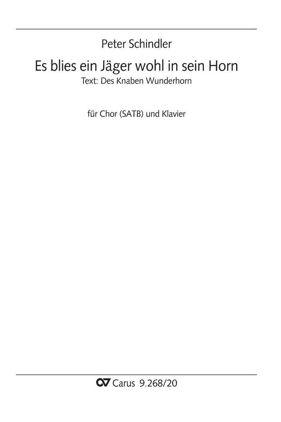 Es blies ein Jager wohl in sein Horn 4-Part scores gallery preview page 2