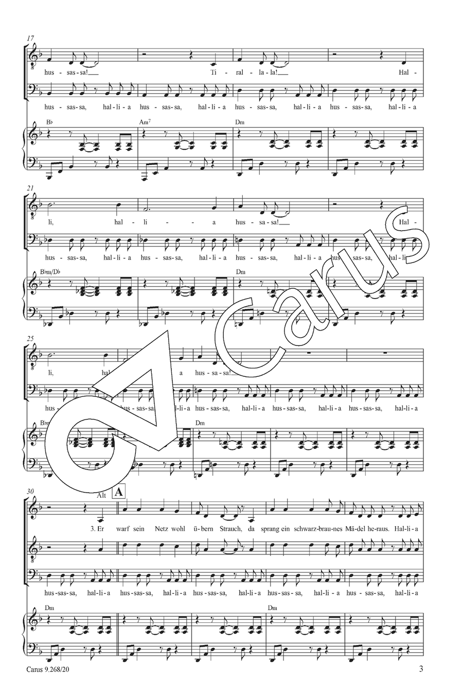 Es blies ein Jager wohl in sein Horn 4-Part scores gallery preview page 4