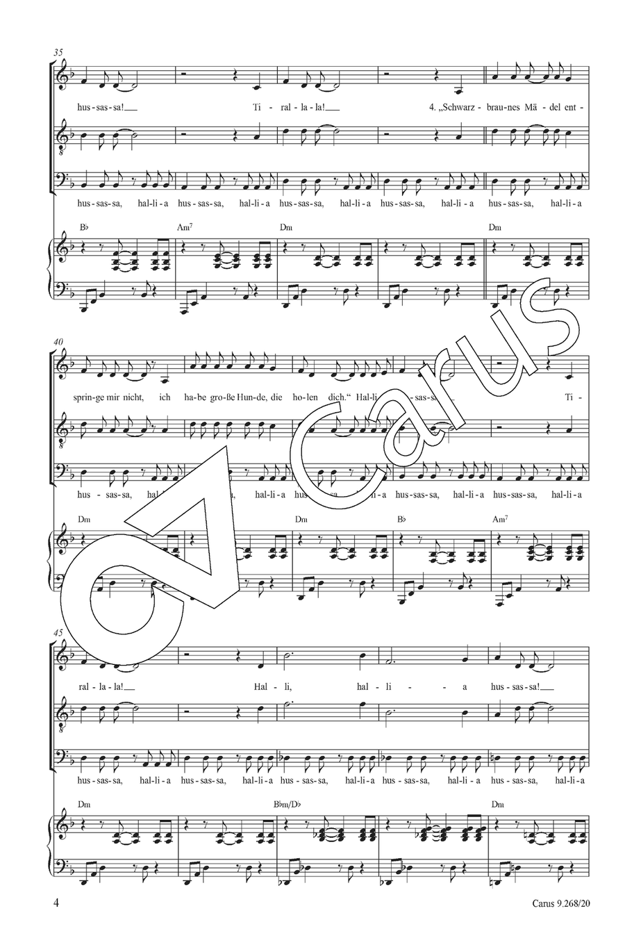 Es blies ein Jager wohl in sein Horn 4-Part scores gallery preview page 5