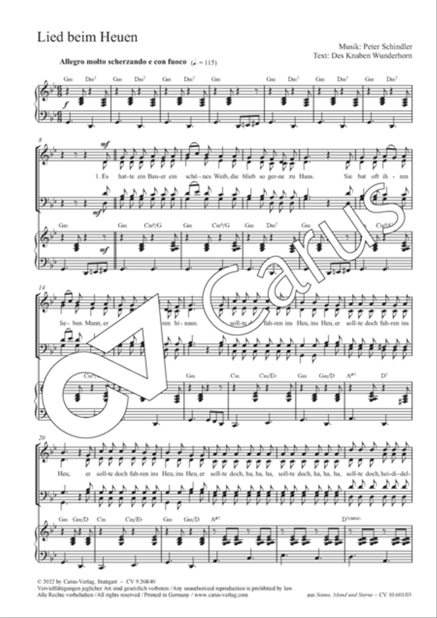 Lied beim Heuen Lied beim Heuen 4-Part scores gallery preview page 3
