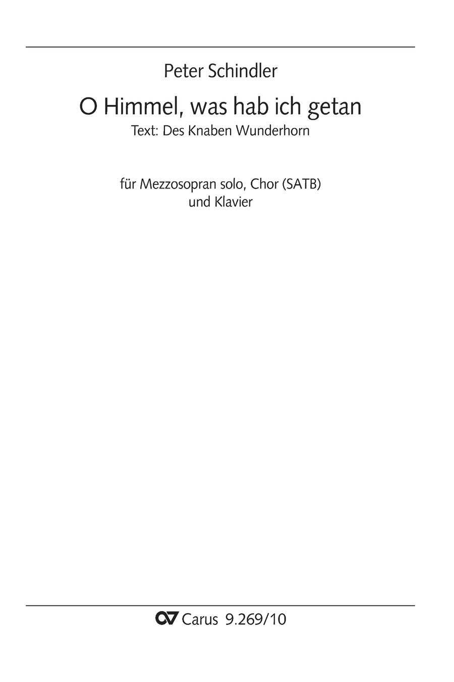 O Himmel, was hab ich getan 4-Part scores gallery preview page 2