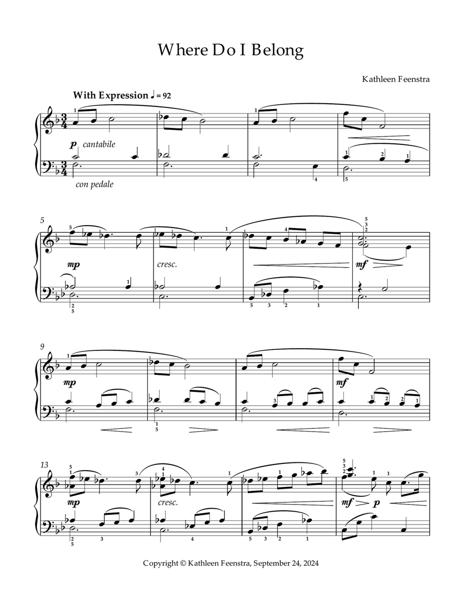 Where Do I Belong Where Do I Belong Piano Method scores gallery preview page 2