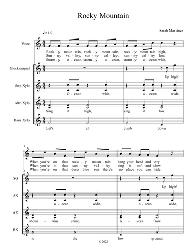 Rocky Mountain (Orff Arrangement)