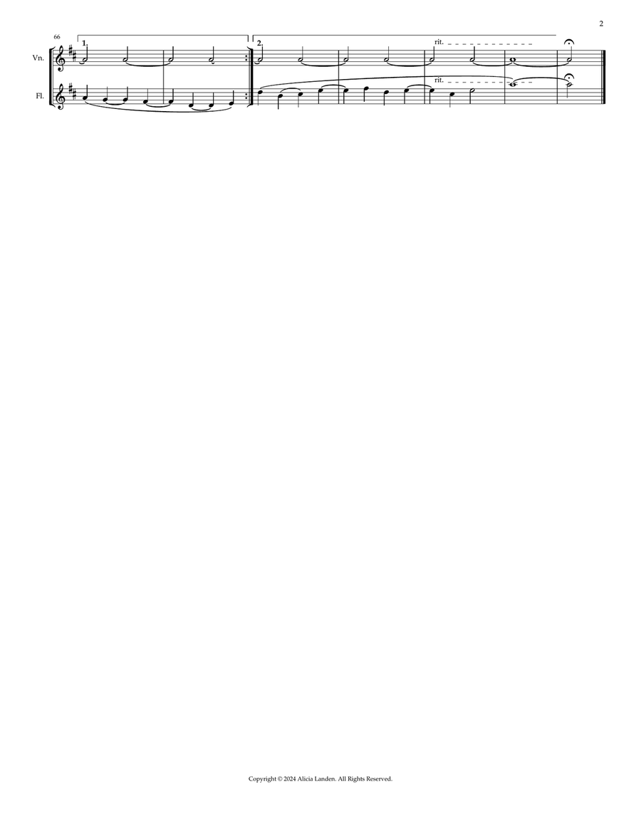 3 Fey Dances for Parties: Duet Version for High C Instruments - 2e Flute scores gallery preview page 2