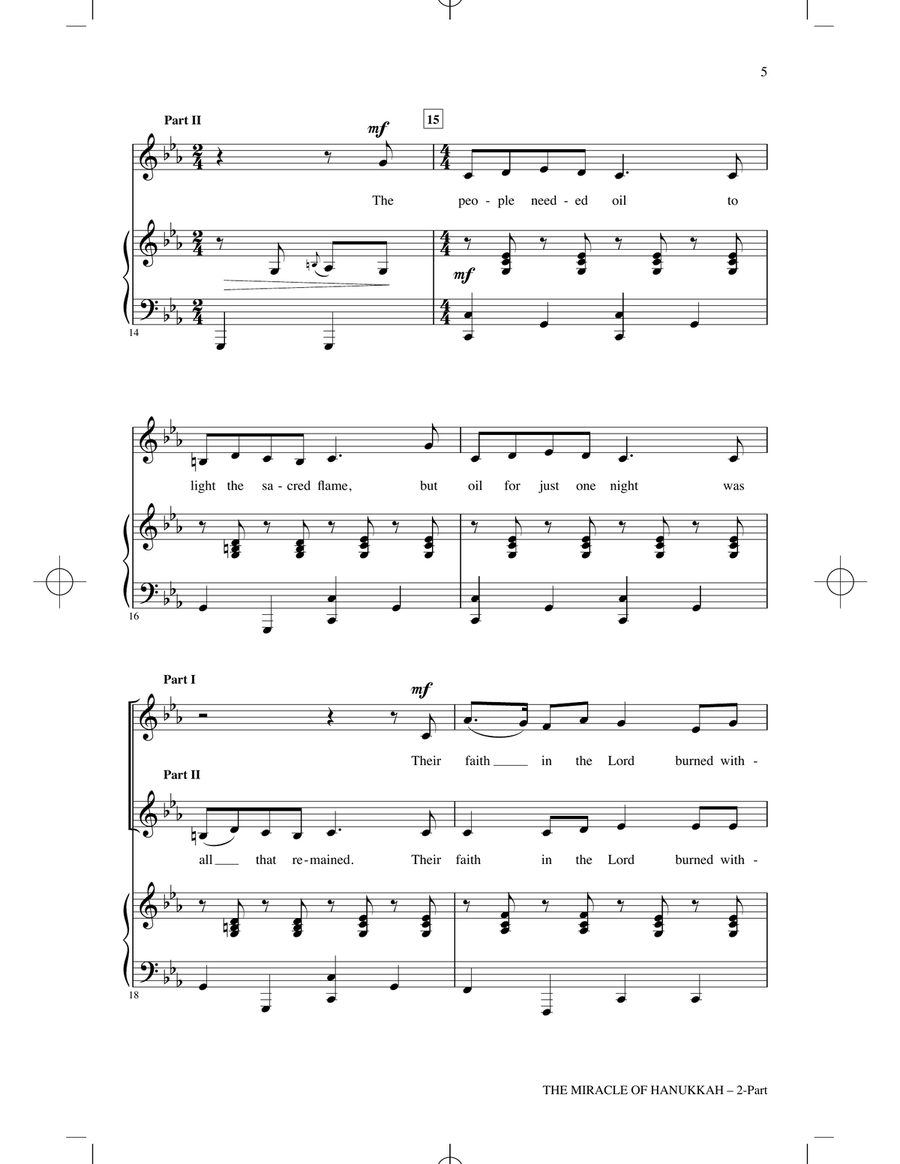 The Miracle Of Hanukkah 2-Part scores gallery preview page 3