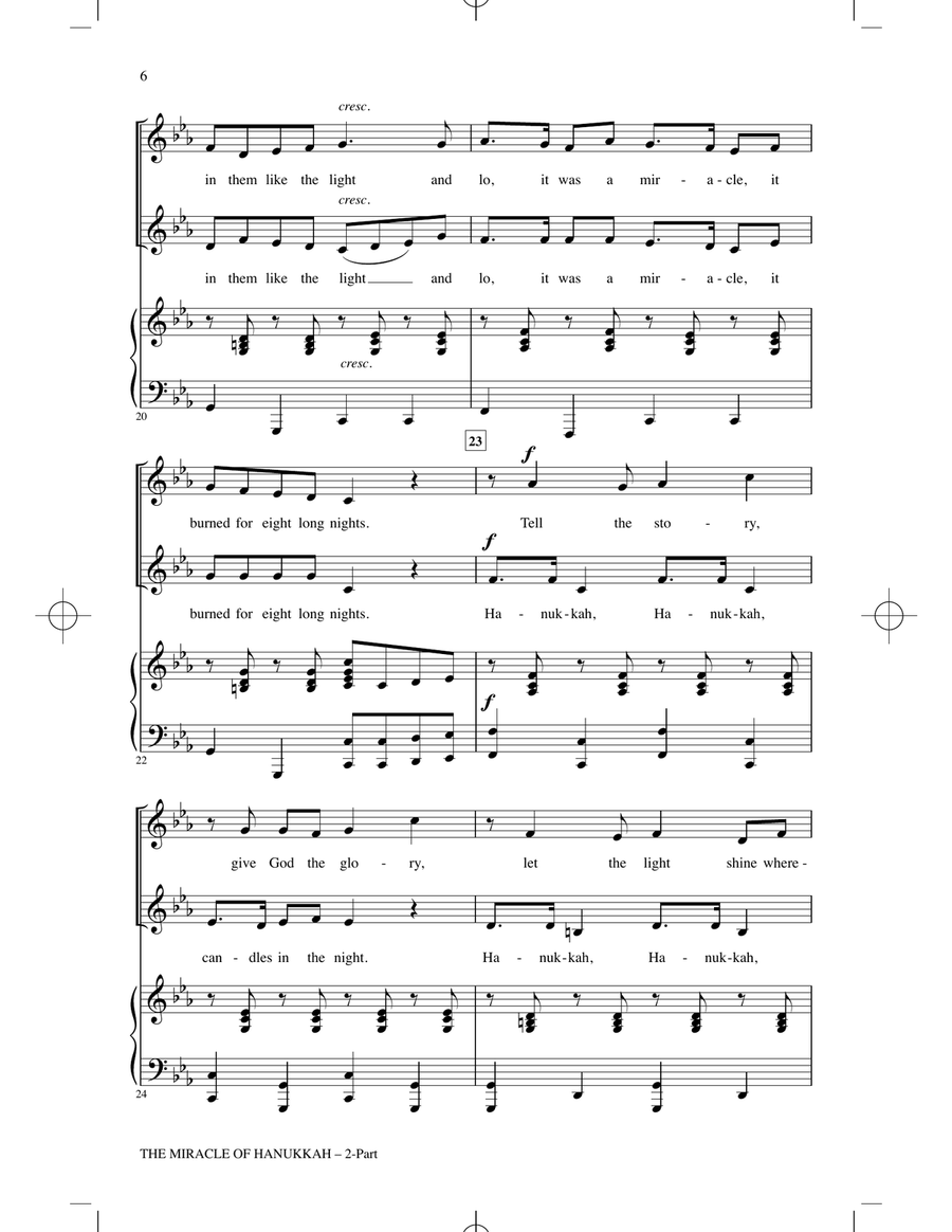 The Miracle Of Hanukkah 2-Part scores gallery preview page 4