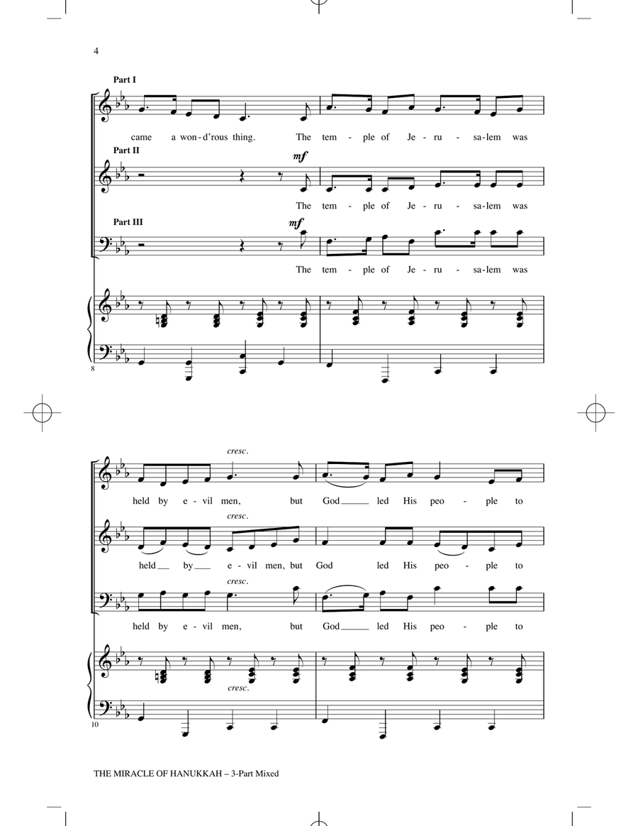The Miracle Of Hanukkah The Miracle Of Hanukkah 3-Part scores gallery preview page 2