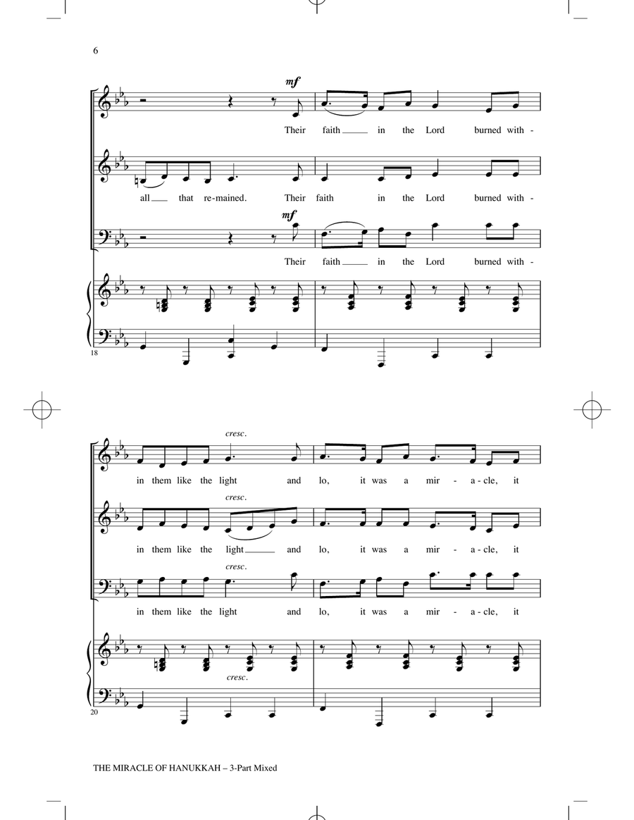 The Miracle Of Hanukkah The Miracle Of Hanukkah 3-Part scores gallery preview page 4