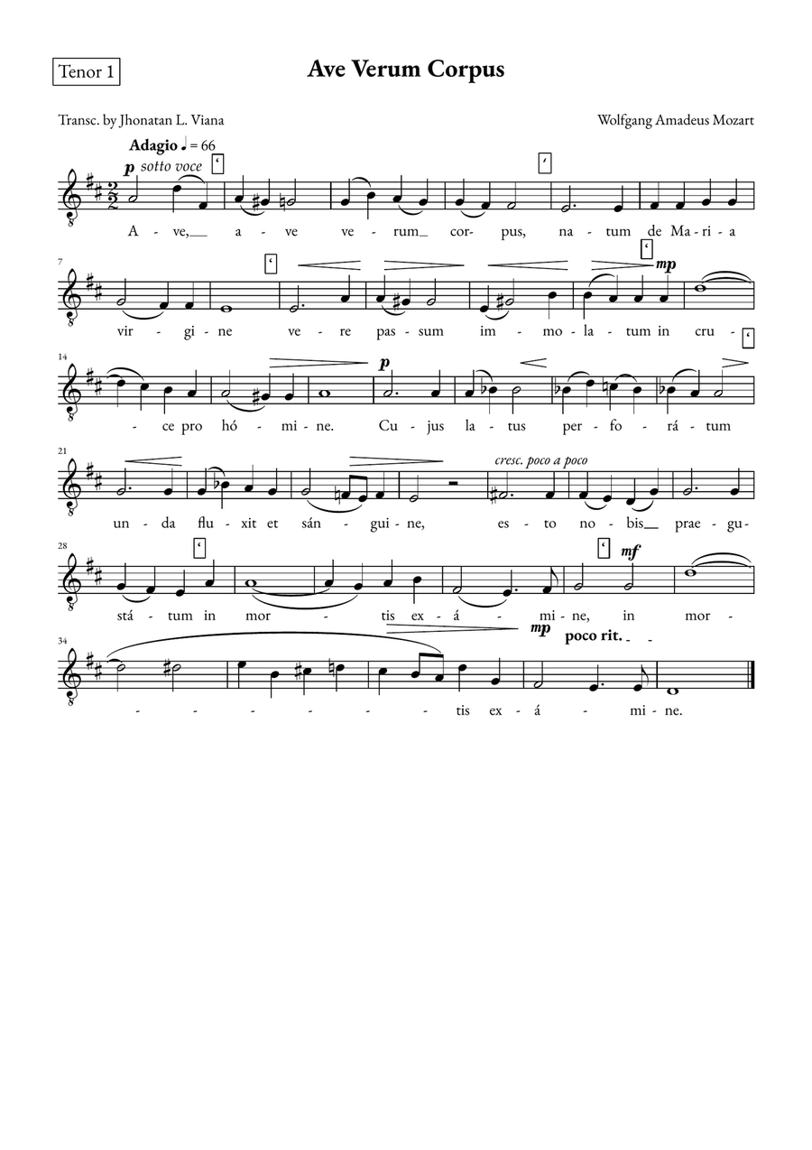 Ave Verum Corpus TTB scores gallery preview page 3