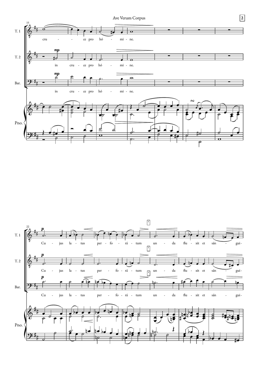Ave Verum Corpus TTB scores gallery preview page 2
