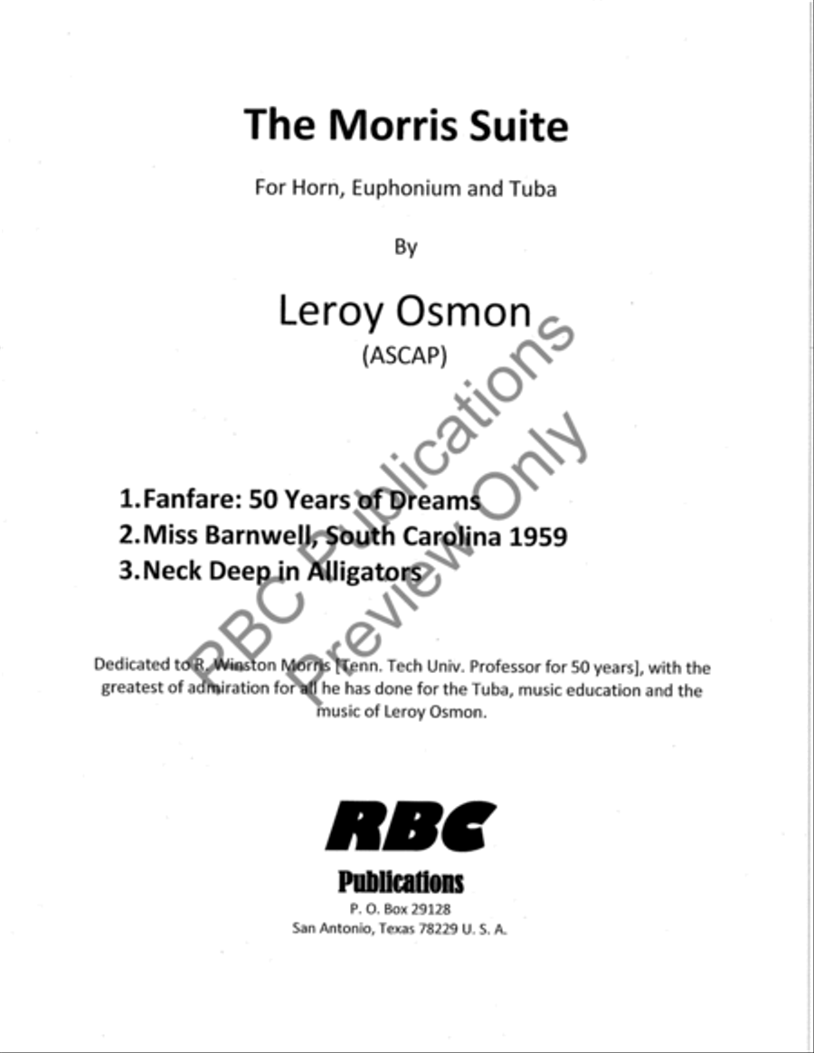 The Morris Suite French Horn, Euphonium, Tuba Euphonium scores gallery preview page 2