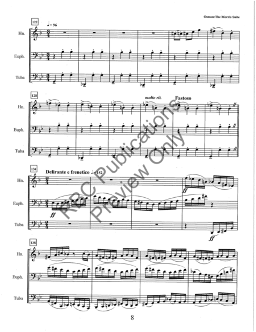 The Morris Suite French Horn, Euphonium, Tuba Euphonium scores gallery preview page 11