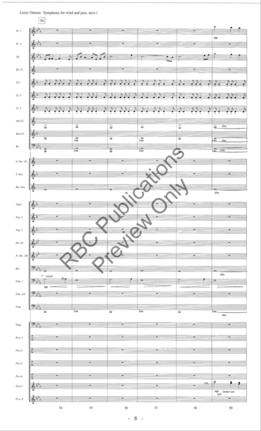 Symphony For Winds And Percussion (Score) Concert Band scores gallery preview page 13
