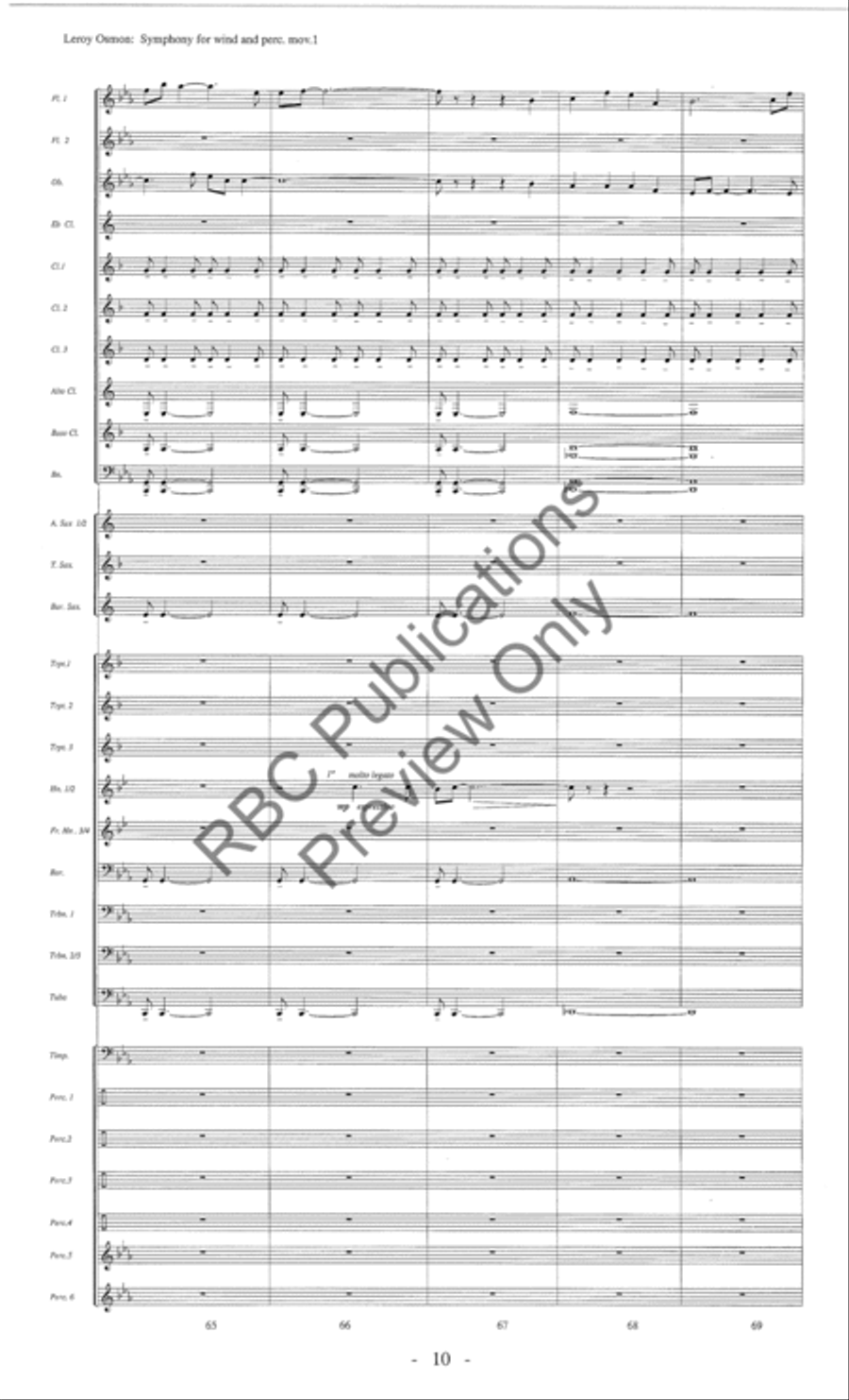 Symphony For Winds And Percussion (Score) Concert Band scores gallery preview page 15