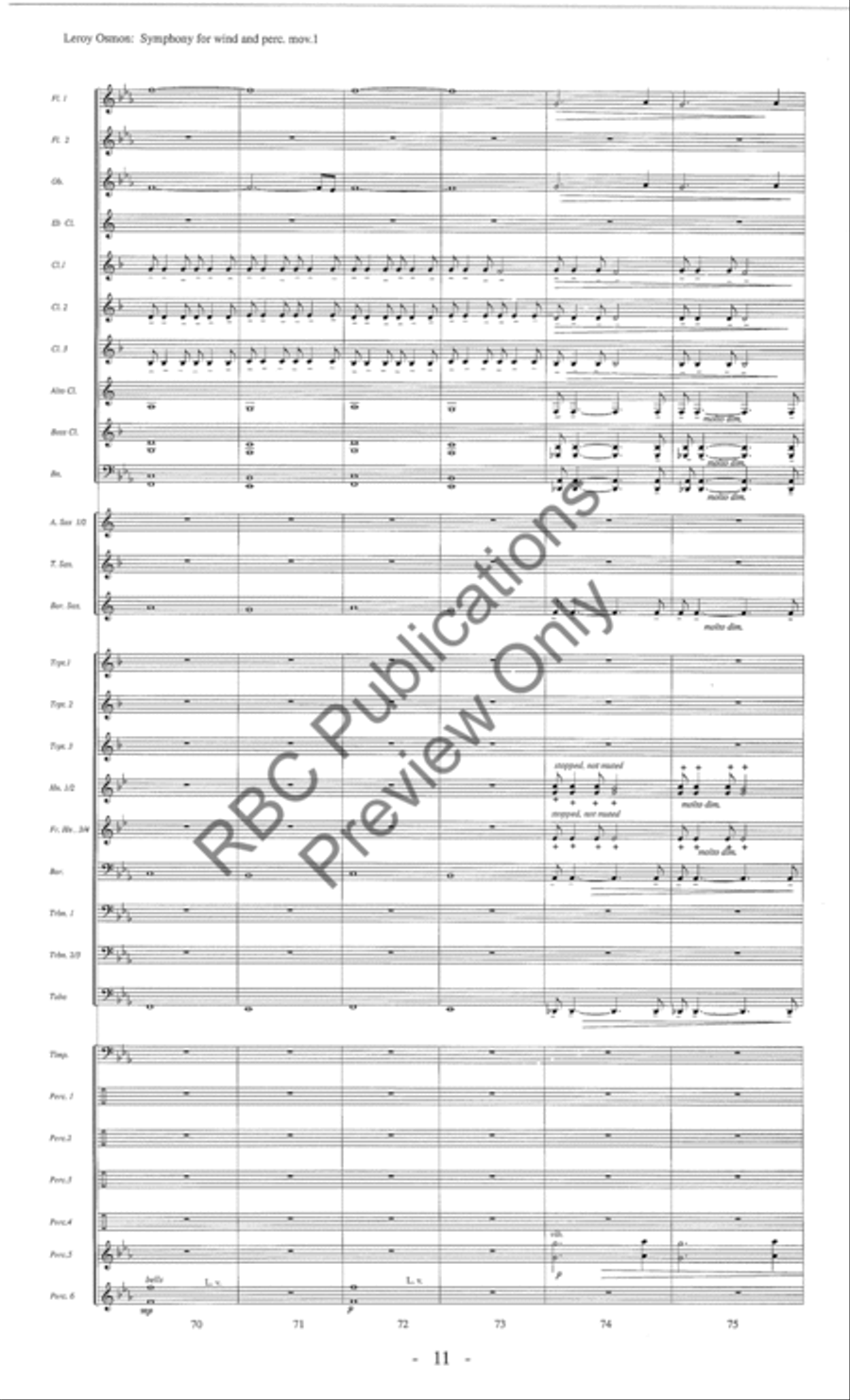 Symphony For Winds And Percussion (Score) Concert Band scores gallery preview page 16