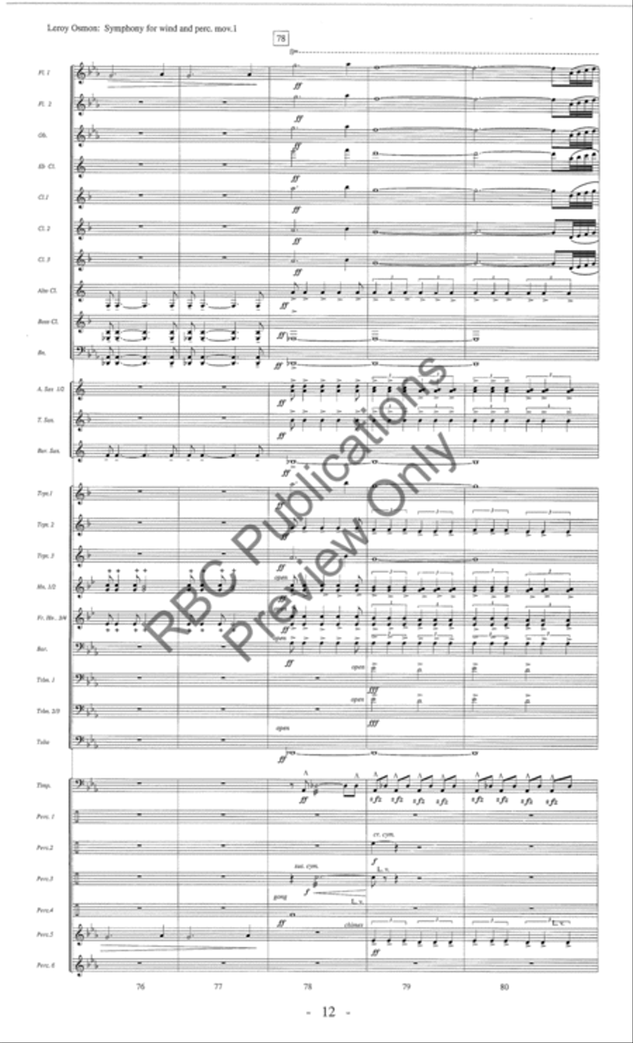 Symphony For Winds And Percussion (Score) Concert Band scores gallery preview page 17
