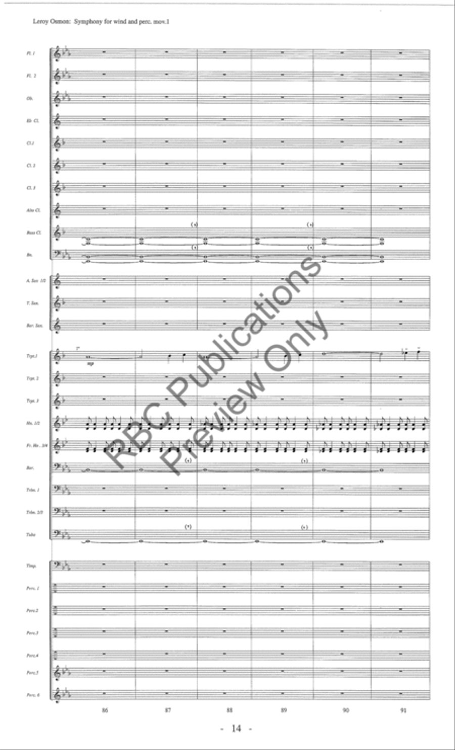 Symphony For Winds And Percussion (Score) Concert Band scores gallery preview page 19
