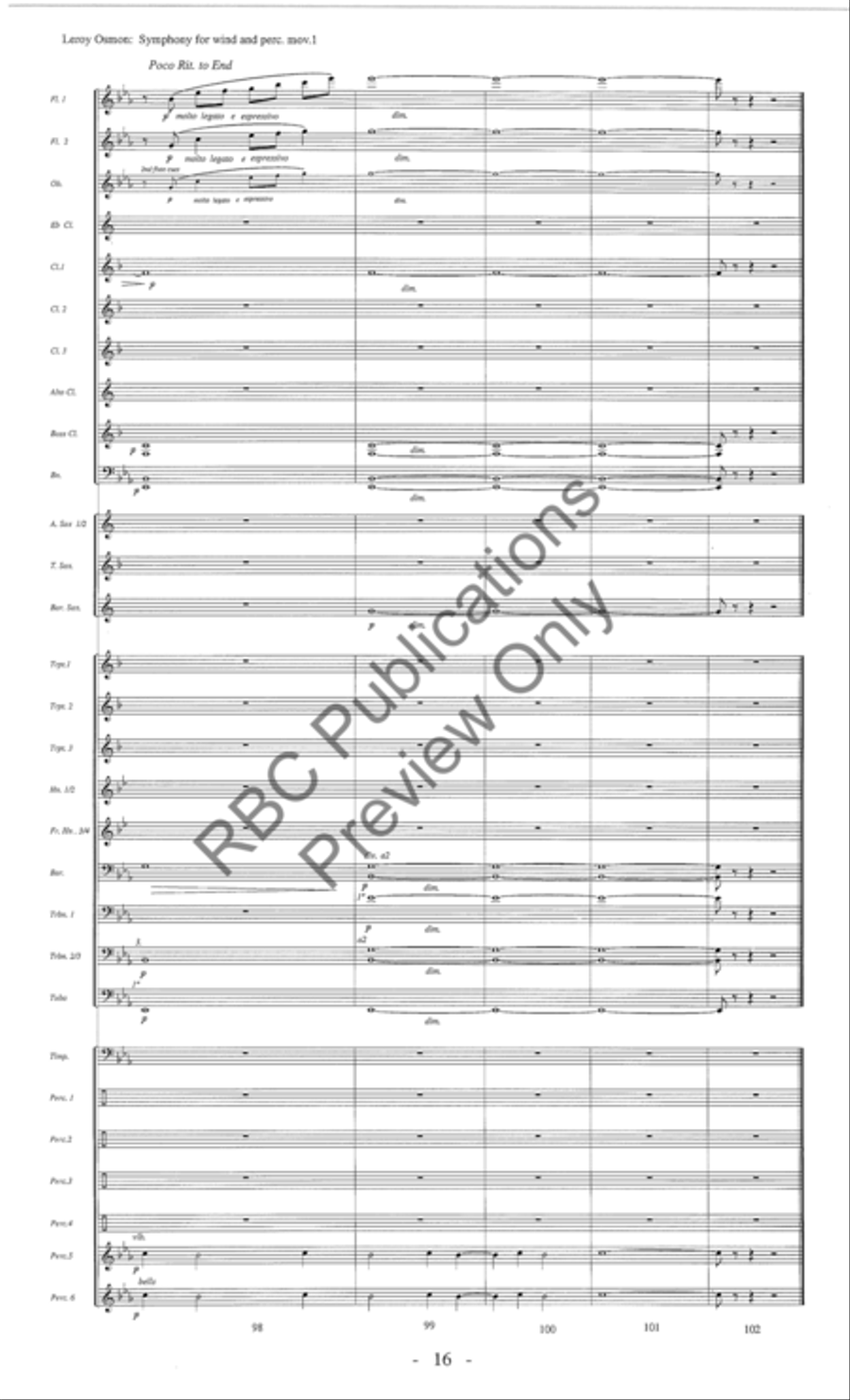 Symphony For Winds And Percussion (Score) Concert Band scores gallery preview page 21