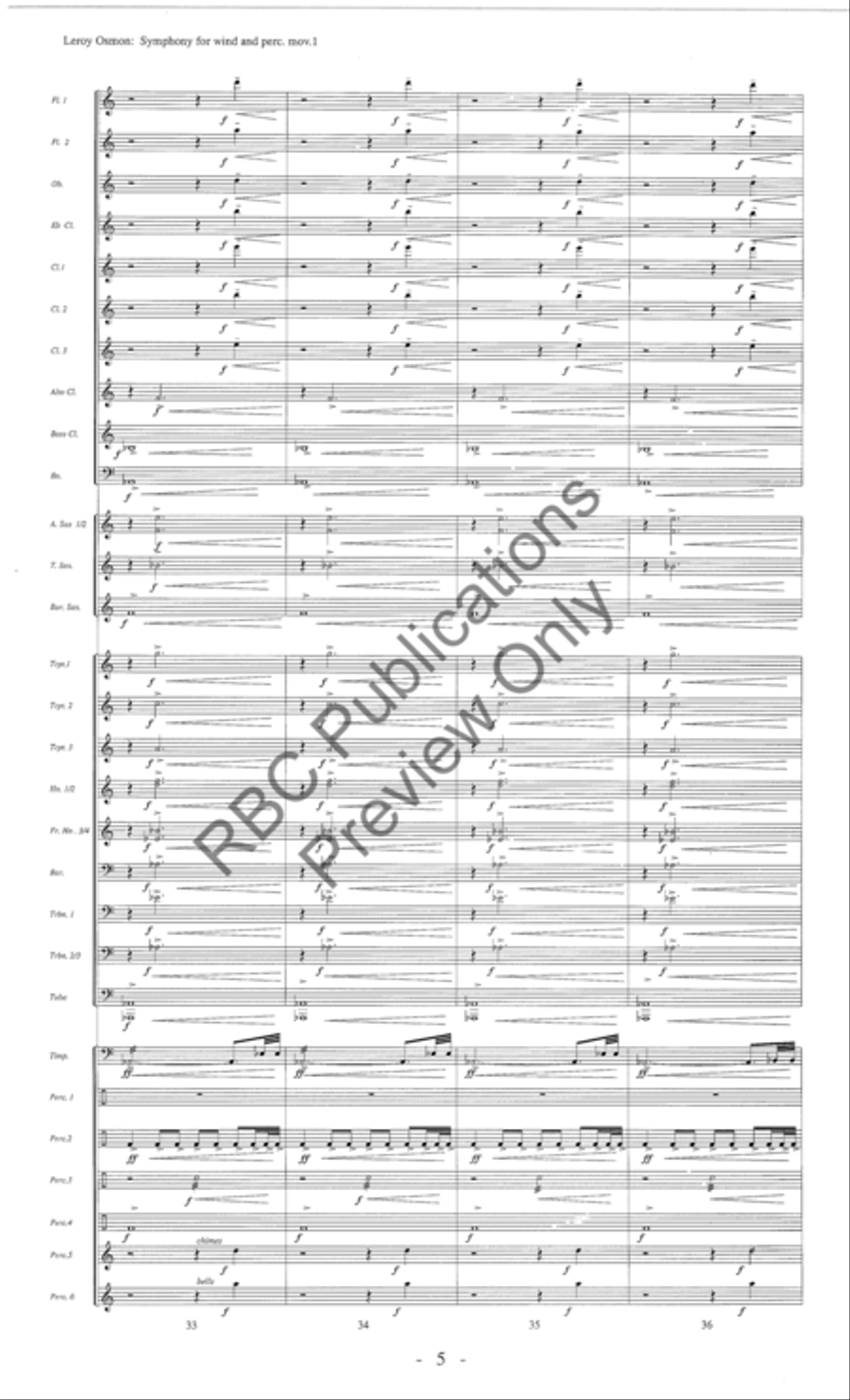 Symphony For Winds And Percussion (Score) Concert Band scores gallery preview page 10