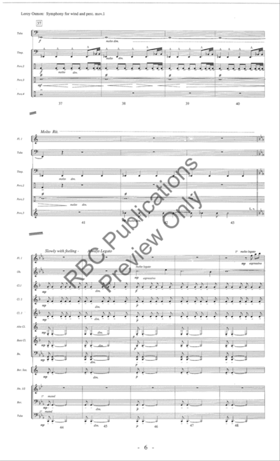 Symphony For Winds And Percussion (Score) Concert Band scores gallery preview page 11