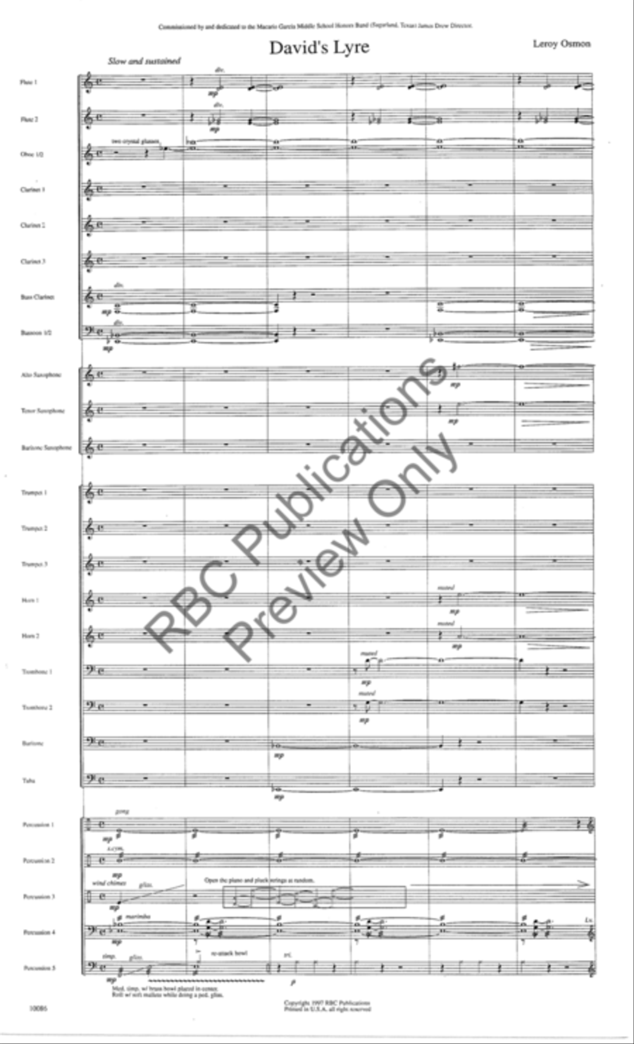 Davids Lyre (Score) Davids Lyre (Score) Concert Band scores gallery preview page 4