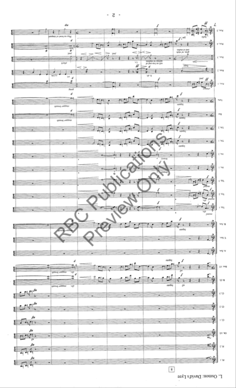 Davids Lyre (Score) Davids Lyre (Score) Concert Band scores gallery preview page 5