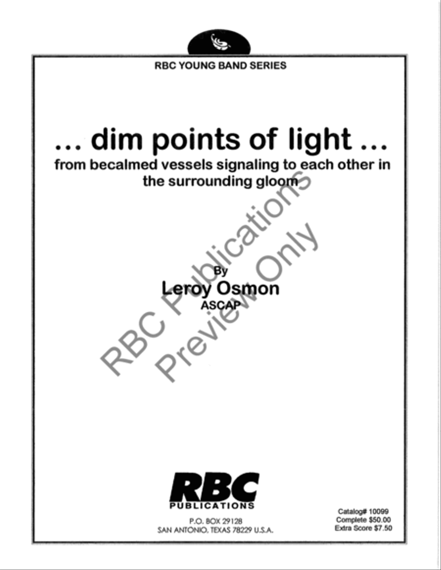 Dim Points Of Light (Score) Concert Band scores gallery preview page 2