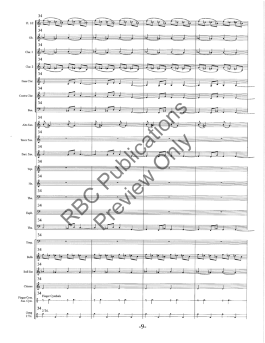 Dim Points Of Light (Score) Concert Band scores gallery preview page 12