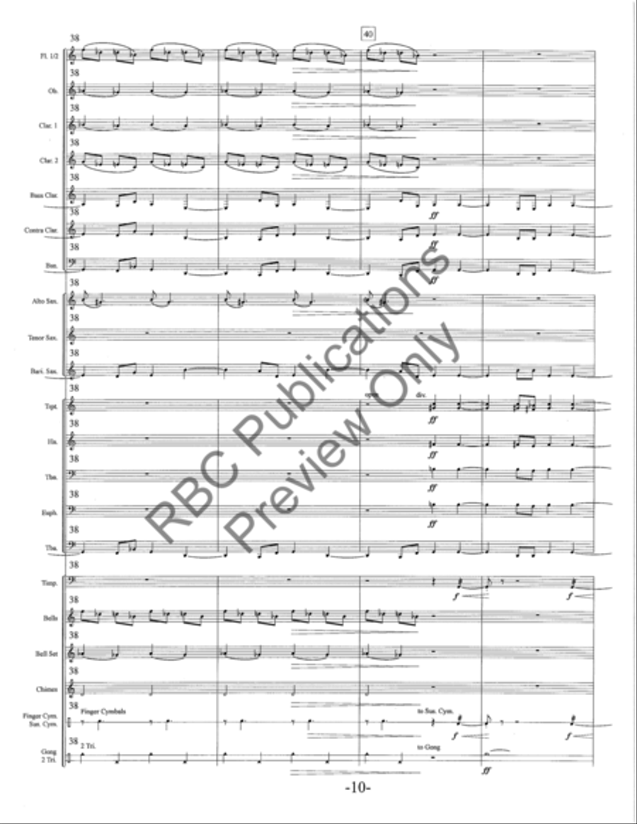 Dim Points Of Light (Score) Concert Band scores gallery preview page 13