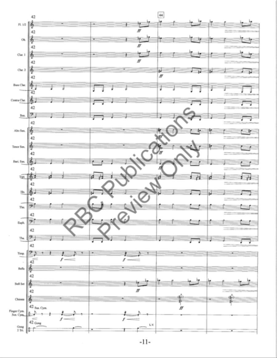 Dim Points Of Light (Score) Concert Band scores gallery preview page 14