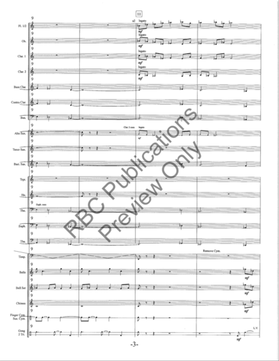 Dim Points Of Light (Score) Concert Band scores gallery preview page 6