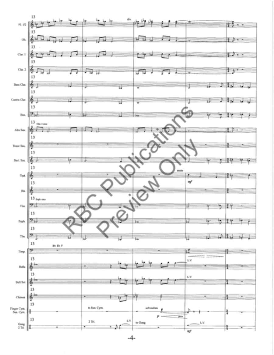 Dim Points Of Light (Score) Concert Band scores gallery preview page 7
