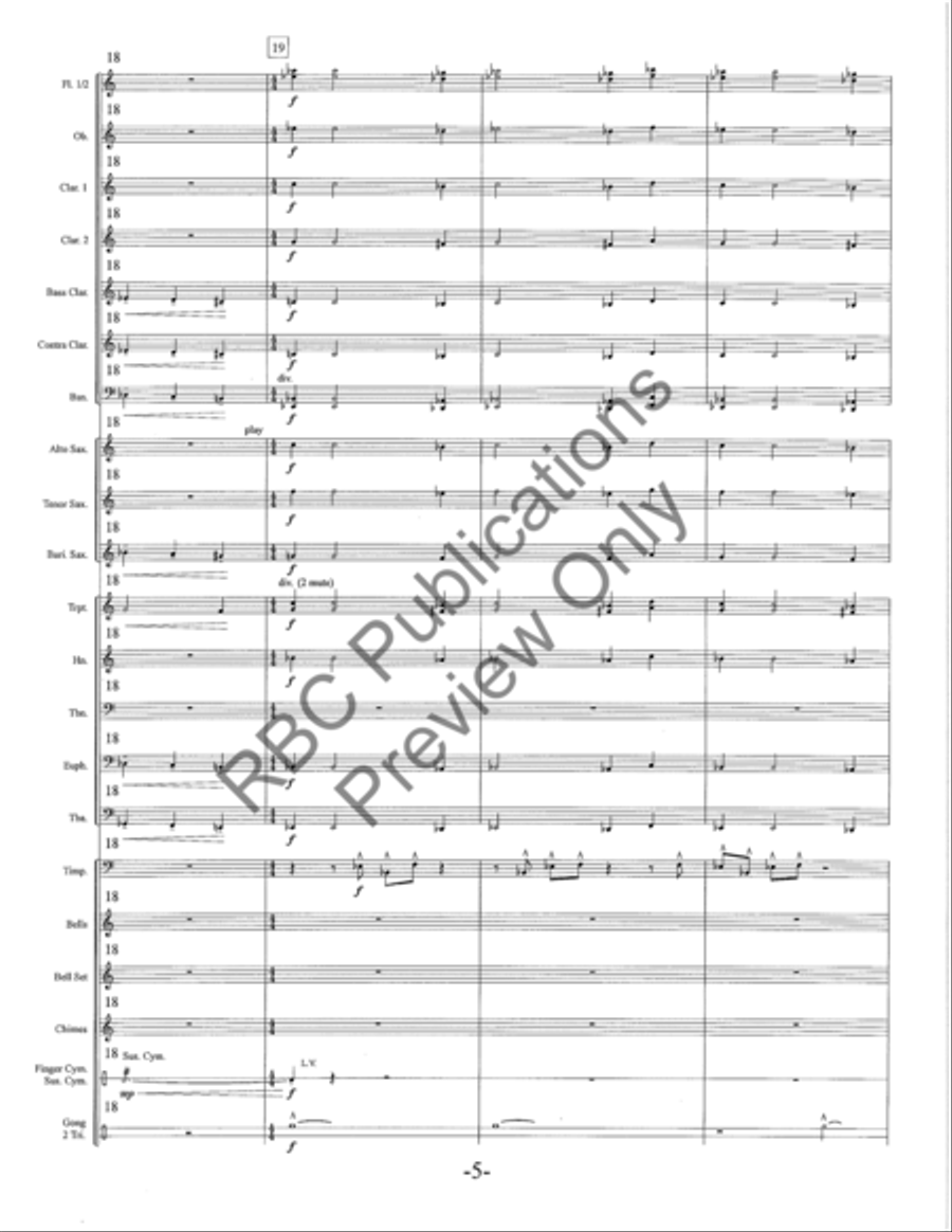 Dim Points Of Light (Score) Concert Band scores gallery preview page 8