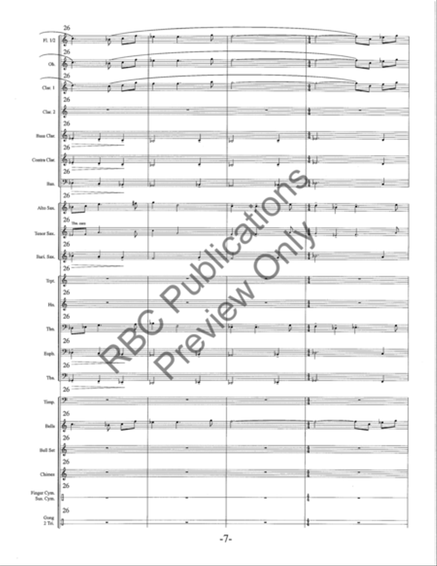 Dim Points Of Light (Score) Concert Band scores gallery preview page 10