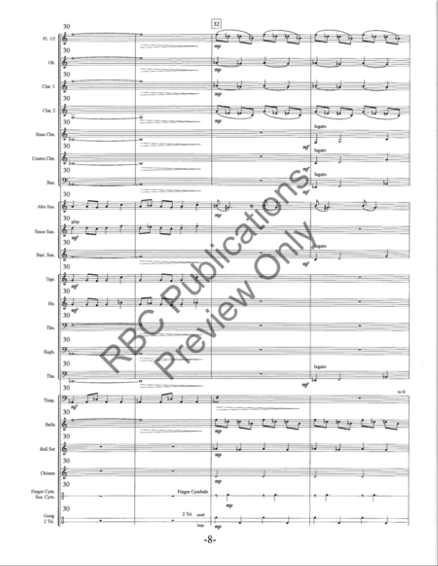 Dim Points Of Light (Score) Concert Band scores gallery preview page 11