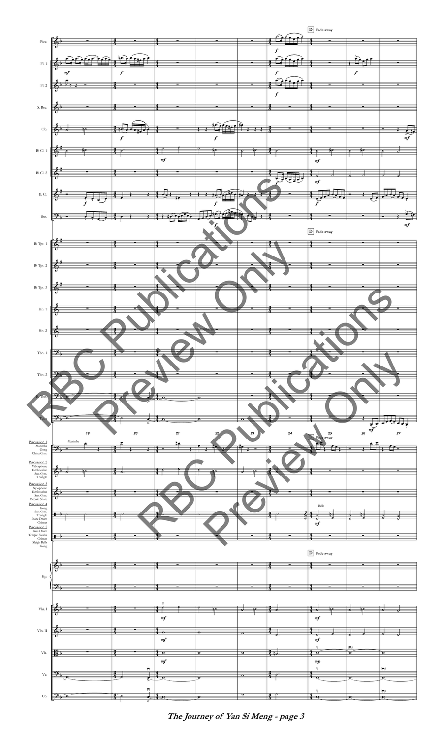 Journey Of Yan Si Meng (Score) Full Orchestra scores gallery preview page 4