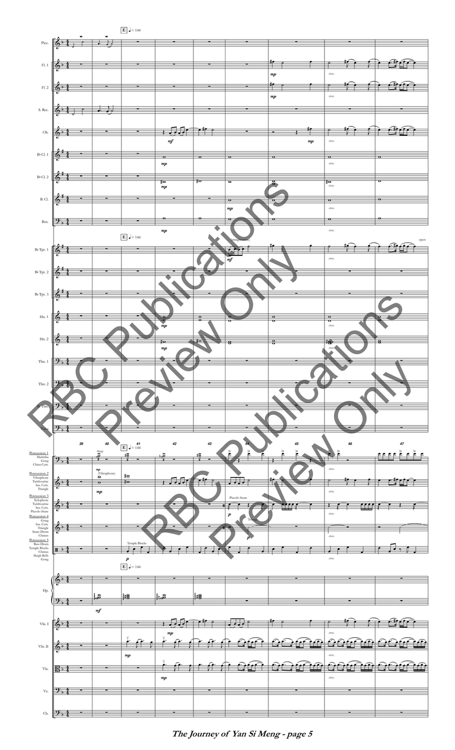 Journey Of Yan Si Meng (Score) Full Orchestra scores gallery preview page 6