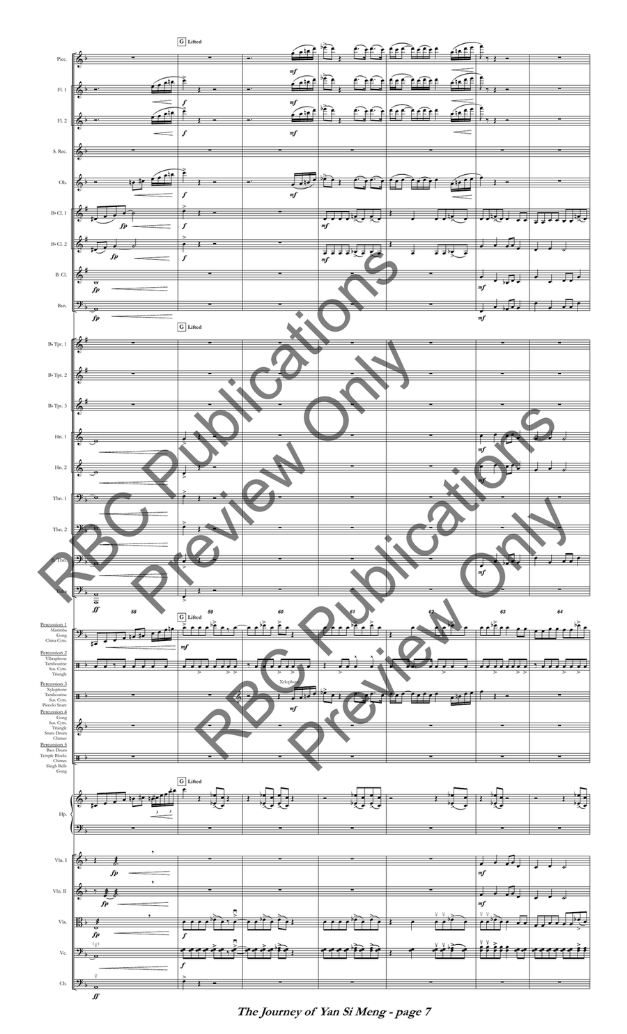 Journey Of Yan Si Meng (Score) Full Orchestra scores gallery preview page 8