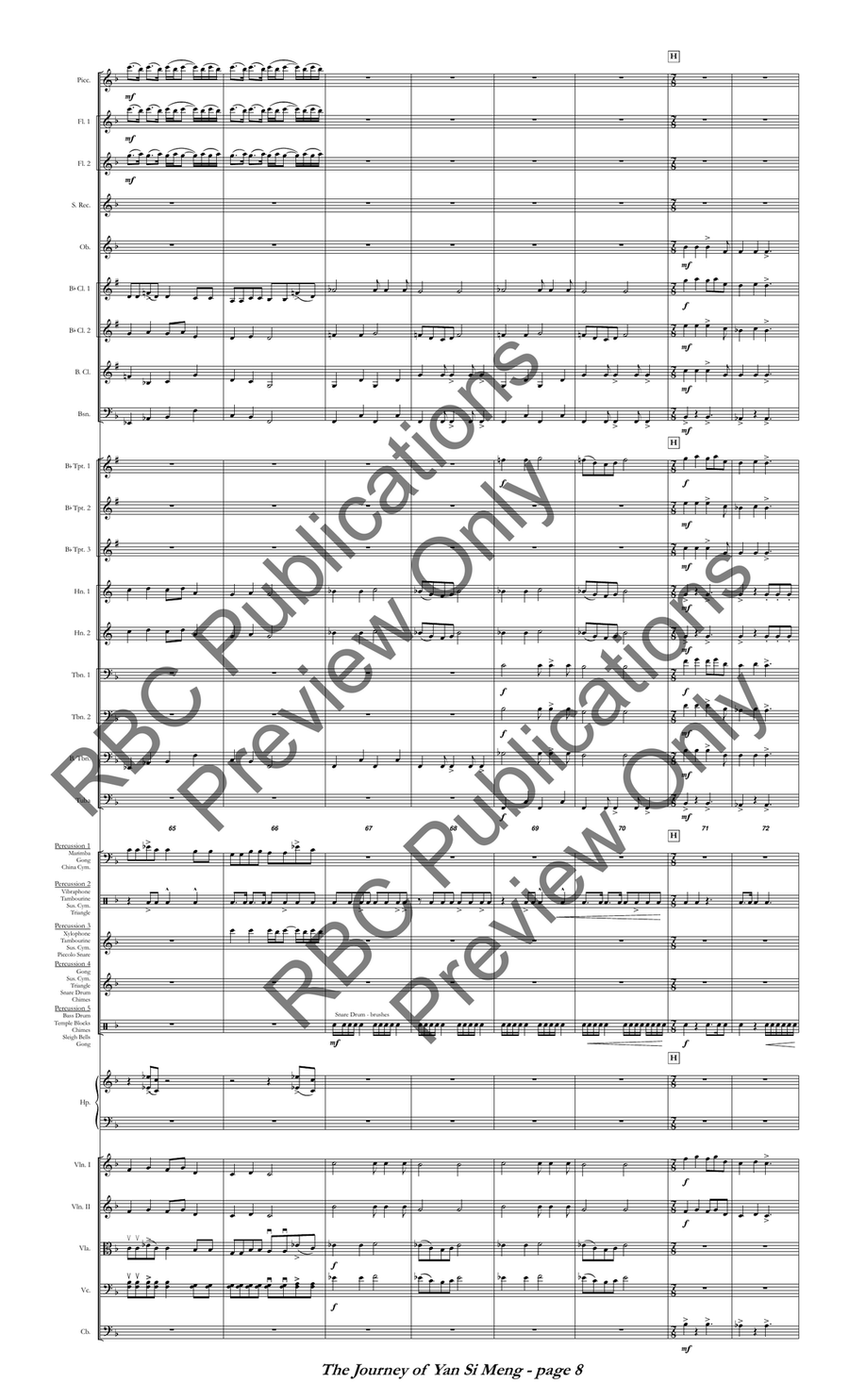 Journey Of Yan Si Meng (Score) Full Orchestra scores gallery preview page 9