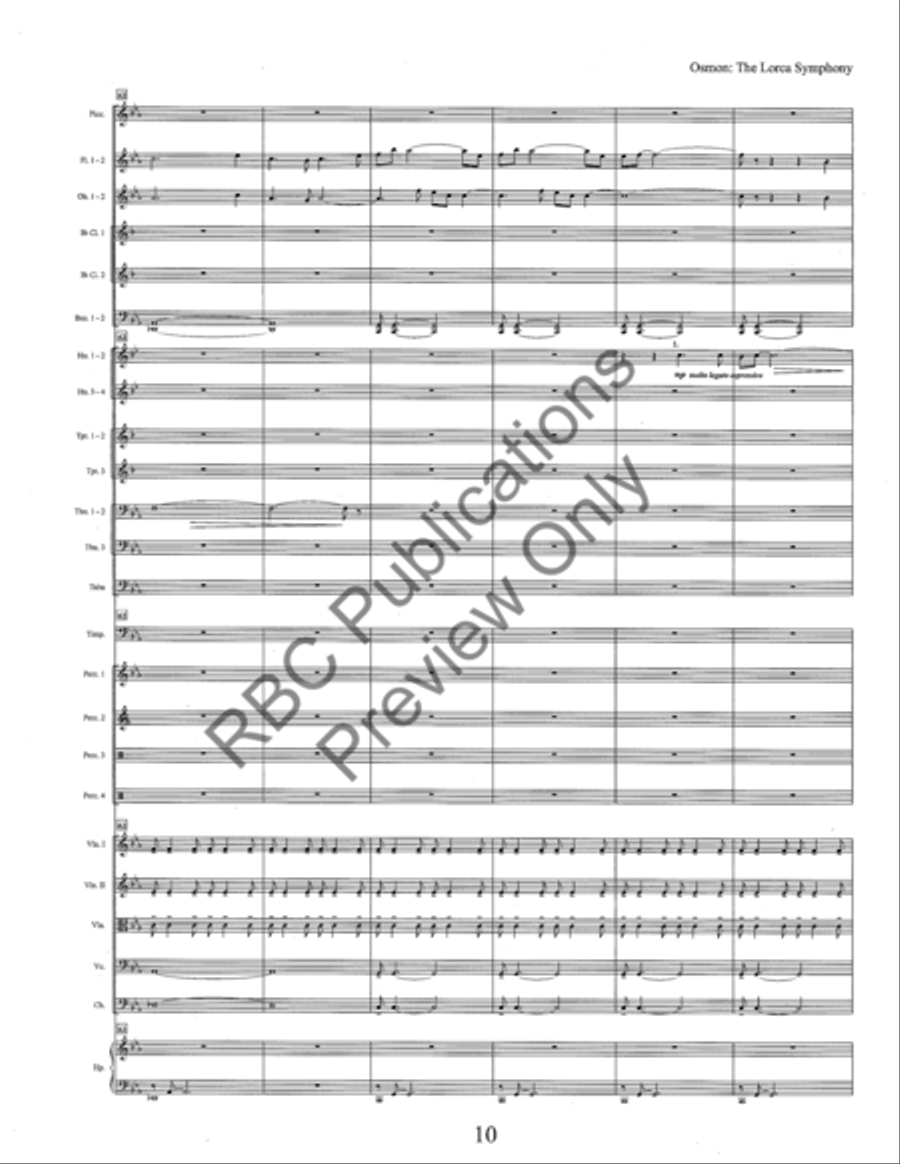 The Lorca Symphony (Score) Full Orchestra scores gallery preview page 13