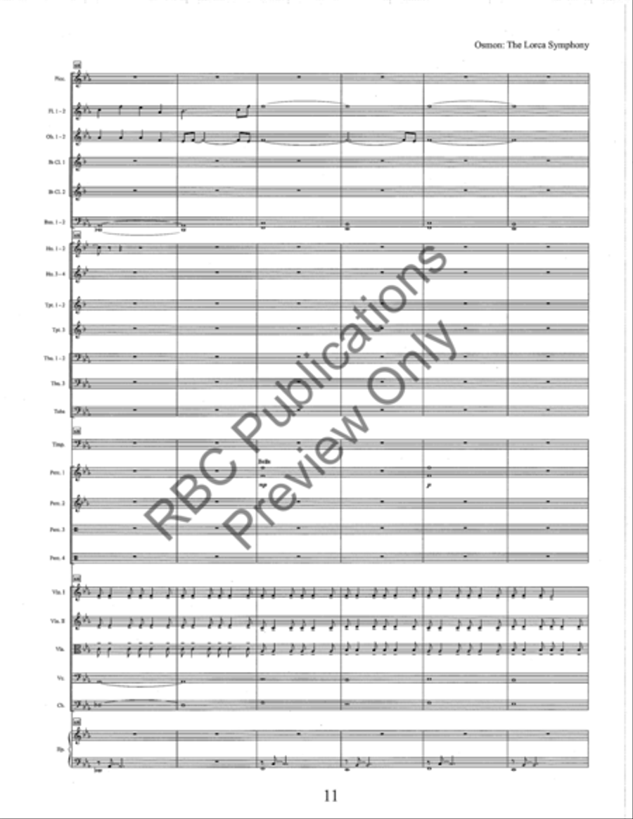 The Lorca Symphony (Score) Full Orchestra scores gallery preview page 14