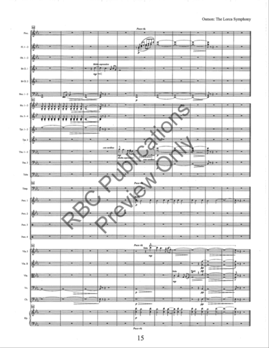 The Lorca Symphony (Score) Full Orchestra scores gallery preview page 18