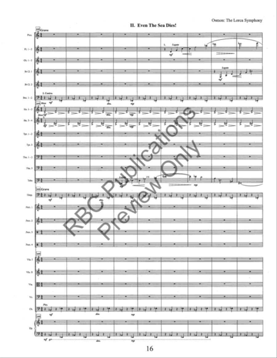 The Lorca Symphony (Score) Full Orchestra scores gallery preview page 19