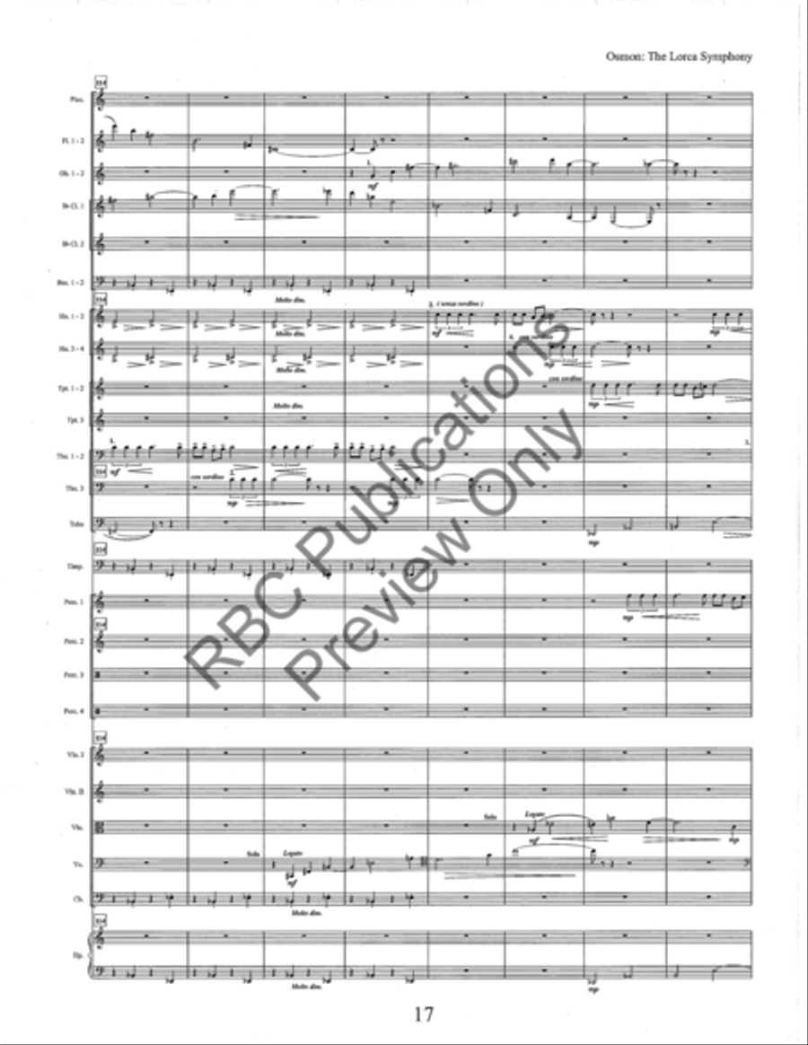 The Lorca Symphony (Score) Full Orchestra scores gallery preview page 20