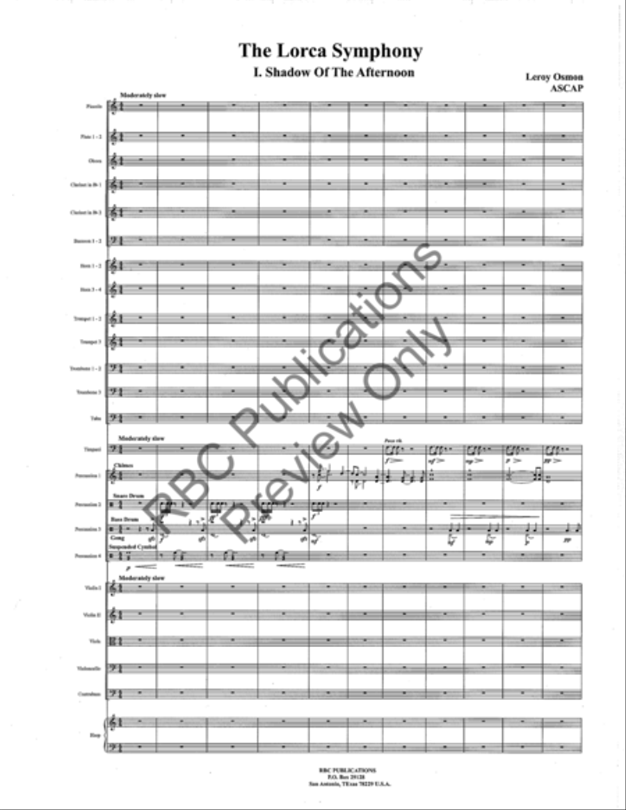 The Lorca Symphony (Score) Full Orchestra scores gallery preview page 4