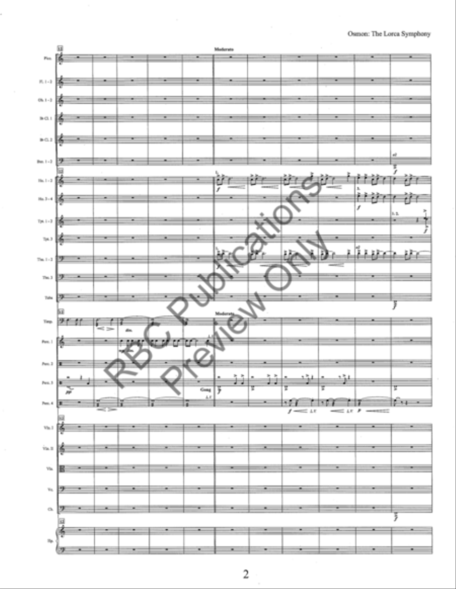 The Lorca Symphony (Score) Full Orchestra scores gallery preview page 5