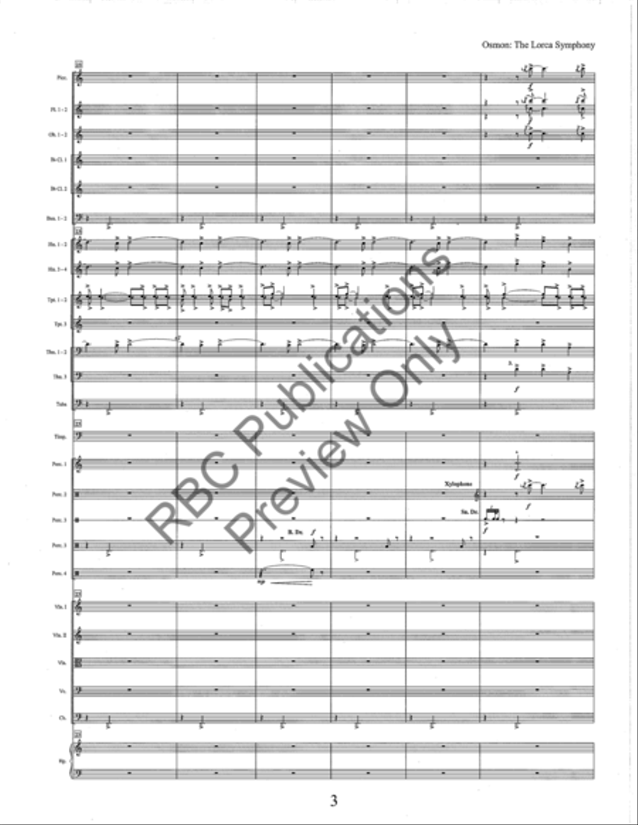 The Lorca Symphony (Score) Full Orchestra scores gallery preview page 6