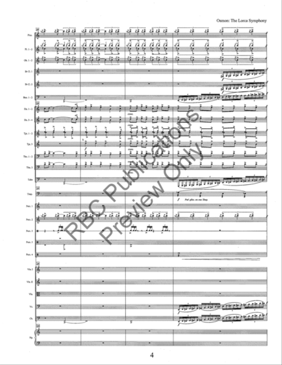 The Lorca Symphony (Score) Full Orchestra scores gallery preview page 7
